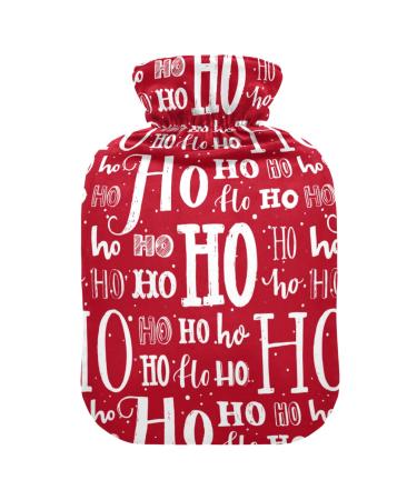 Hot Water Bottles with Cover Christmas Hot Water Bags for Pain Relief Sore Muscles Arthritis Heating Bottles 2 Liter