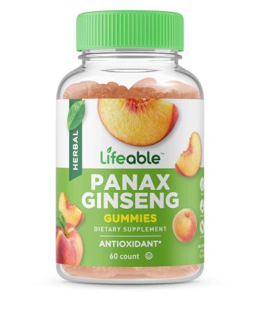 Lifeable Panax Ginseng Root Extract - Great Tasting Natural Flavor Gummy Supplement Vitamins - Non-GMO  Gluten-Free  Vegan  Chewable - for Antioxidant Support - for Adults Men Women Kids - 60 Gummies - Buy Online on GoSupps.com