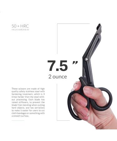 LI JIU Trauma Shears 4-Pack - 7.5 inch Bandage Scissors Set for EMT & Medical Use - Non-Stick Blades, Fluoride-Coated - Large Nurse Scissors - First Aid Essential - Buy Online on GoSupps.com