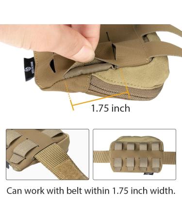 TOPTACPRO Tactical MOLLE Admin Panel Pouch - Small Chest Pouch for Tactical Vest - 500D Cordura Nylon - Coyote Brown - Buy Online on GoSupps.com