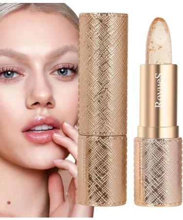 PUCHEN Color change lip gloss Jelly Nourishing Color Changing Lip Balm Gold Foil Clear Lip Gloss Long Lasting Moisturizing Lipstick for Women and Girls Gold Foil Color Changing Lipstick - Buy Online on GoSupps.com
