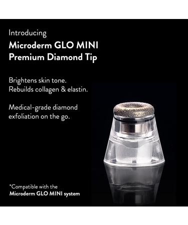 Microderm GLO MINI Premium Diamond Microdermabrasion Tips - Medical Grade Stainless Steel Accessories with Patented Safe3D Technology - Safe for All Skin Types (Premium) - Buy Online on GoSupps.com