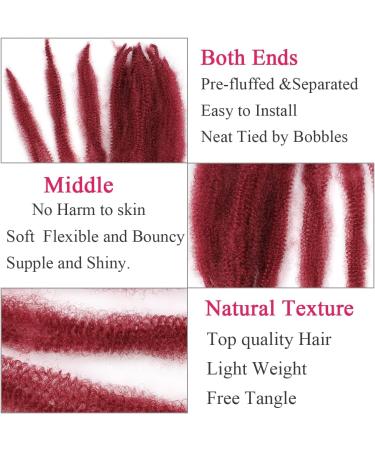 Leeven 24 Inch Pre-Separated Springy Afro Twist Hair 8 Packs Popping Spring Twist Hair for Marley Locs Twist Braiding Hair 10 Strands/Pack Black Pre-fluffed Afro Kinky Marley Hair Extensions/BUG# 24 Inch (Pack of 8) BUG# - Buy Online on GoSupps.com