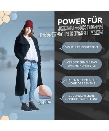 Dynwalker Height Increase Insoles for Men - Shock Absorbing Gel Shoe Lifters Non-Slip and Pressure-Resistant (Size 42-44) - Buy Online on GoSupps.com