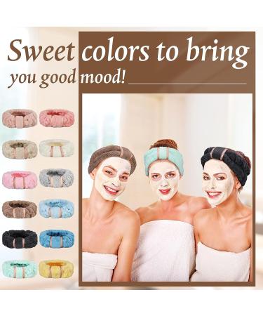 Zhehao 12 Pcs Microfiber Spa Headbands - Elastic Makeup Headbands for Women Girls - Ideal for Face Washing, Skincare, Shower, Yoga - 12 Colors - Buy Online on GoSupps.com
