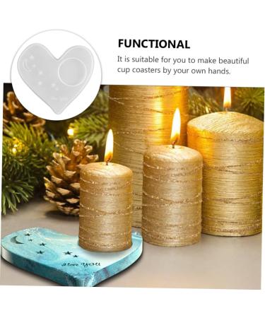 NUOBESTY 3pcs Silicone Molds Creative Stand DIY Cup Mold Epoxy Shape Crystal Heart Mug Whitex3pcs 13.6X13CMx3pcs - Buy Online on GoSupps.com