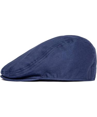 BOTVELA Men Cotton Twill Newsboy Flat Ivy Driving Hat Fitted Cap Navy 7 3/8 | Stylish Men's Cap - Buy Online on GoSupps.com