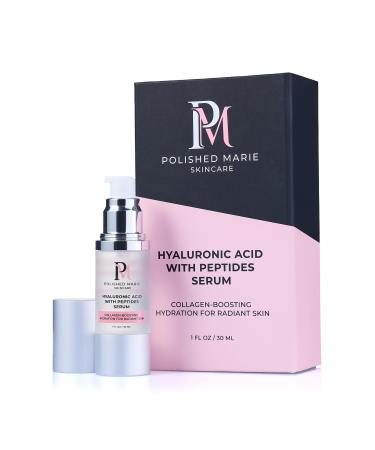 Polished Marie Hyaluronic Acid with Peptides Face Serum Deep Hydration Plumping & Smoothing Lightweight Fragrance-Free Vegan