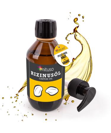 mituso mituso 100% Pure Cold-Pressed Castor Oil - 250 ml - Eyelash Serum - Natural Hair Oil