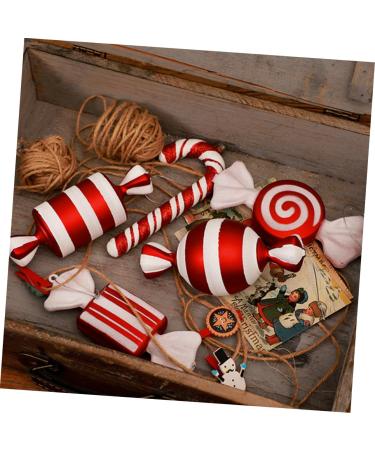 Alipis 1pc Christmas Ornaments Decor Mini Accessories Home Red Candy Tree Party Ornament Cosmetics Outdoor Red 15X7X2CM - Buy Online on GoSupps.com