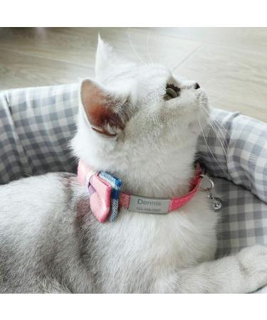 Tagme Pink Cat Collar with Name & Phone Number - Safety Closure & Bell - 1-Pack Kitten Accessory - Buy Online on GoSupps.com
