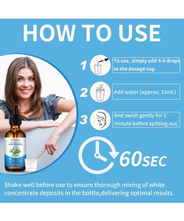 Natural Peppermint Oil Mouthwash Concentrate - 100% Pure Essential Oil Fluoride-Free 300 Uses Promotes Gum Health | 2.02fl oz - Buy Online on GoSupps.com