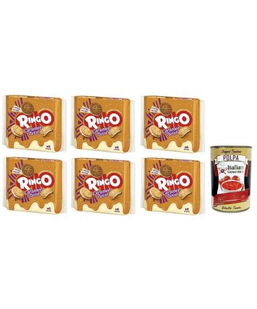 Italian Gourmet E.R. Ringo Caramel Twist Set of 6 Biscuits Filled with Salted Caramel Cream 165 g Each pack contains 6 individual servings + Polpa di Pomodoro Italian Gourmet Polpa di Pomodoro 400 g