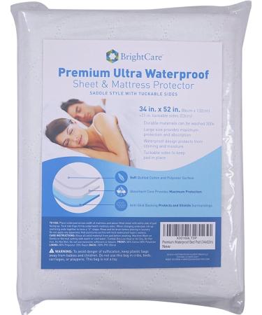 Saddle Style Absorbent Bed Pad 34x52 Inch - Waterproof Washable Underpad for Incontinence Protection - Tuckable Reusable Option for Full, Queen Size - Sequoia Health - Buy Online on GoSupps.com
