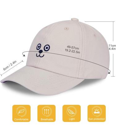 Livacasa Kids Adjustable Sun Protection Cap - Embroidered Snapback for Boys & Girls (C-Khaki 49-57cm) - Buy Online on GoSupps.com