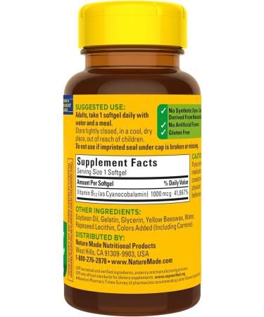 Vitamin B12 1000 mcg Softgels - 90 Count for Metabolic Health - Buy Online on GoSupps.com