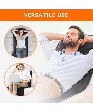 Mynt Vibration Massage Mat with 10 Motors & 6 Heating Pads - Electric Full Body Massage Pad for Pain Relief and Relaxation in Gray - Buy Online on GoSupps.com