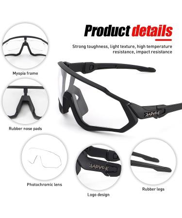 KAPVOE Photochromic Cycling Glasses | Men Women Mountain Bike Sunglasses - Buy Online on GoSupps.com