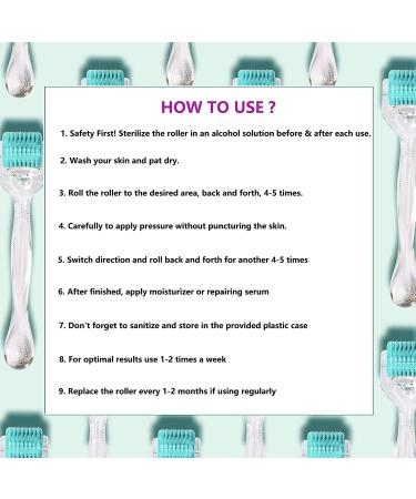 Angel Kiss Derma Roller 0.25mm Genuine Needle - 192 Microneedling Stainless Steel Microneedle Roller for Facial Skin Care - Buy Online on GoSupps.com