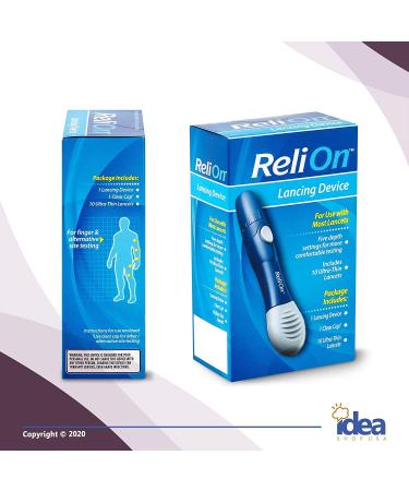ReliOn Lancing Device: Ultimate Diabetes Care Guide with 10 Ultra-Thin Lancets - Buy Online on GoSupps.com
