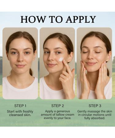 Nichalous Organic Grass Fed Whipped Tallow Cream with Castor Oil & Frankincense Oil All-Natural Moisturizer Hydrating Beef Tallow Moisturizer Cream and Manuka Honey Balm for Skin (1) - Buy Online on GoSupps.com