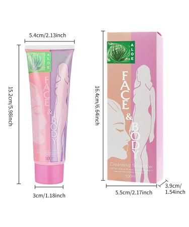 FREEORR 2Pcs Face and Body Cleansing Scrub Gel Deep Cleaning Exfoliating Body Scrub Face Scrub Facial Exfoliator Full Body Wash Scrub(#Aloe)-100 ml A-2pcs Aloe - Buy Online on GoSupps.com