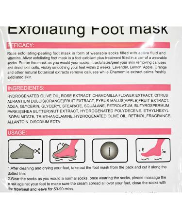 Exfoliating Foot Mask 4 Pairs Moisturizes Nourishes Foot Peel Mask Natural Ingredients Peel Away Hard Skin Calluses Renew Skin Repair And Soften Cracked Heels Feet Masks Exfoliating Socks - Buy Online on GoSupps.com
