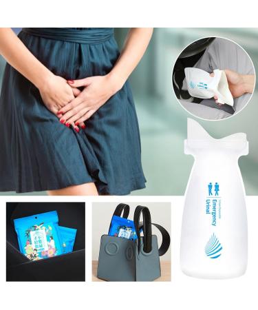 Travel Urinal Bag Mini Unisex Temporary Toilet | Travel Urinal Toilet for Men Pregnant Women Children and Patients Coatuiyo - Buy Online on GoSupps.com