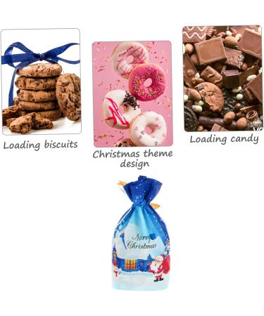 Abaodam 50 Pcs Christmas Wrapping Bag Candy Bags Christmas Candy Bag Goody Bag Storage Bags Drawstring - Buy Online on GoSupps.com