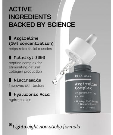 Argireline Serum with Matrixyl 3000 - Anti Wrinkle & Anti Aging Face Serum with Hyaluronic Acid Tranexamic Acid & Niacinamide - 10% Argireline Peptide - Facial Skincare 1 Fl Oz (Pack of 1) - Buy Online on GoSupps.com