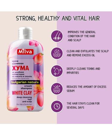  Milva MILVA SHAMPOO WITH WHITE KAOLIN CLAY * For Strong and Thick Hair 200 ml by Milva - Buy Online on GoSupps.com