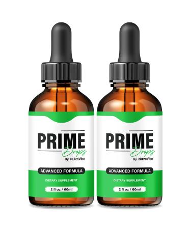 (2 Pack) Prime Drops for Men PrimeDrops Daily Liquid Formula for Drive Stamina & Active Energy | Natural Plant-Based Blend for Men s Balanced Well-Being & Performance Easy-To-Use (60 Servings)