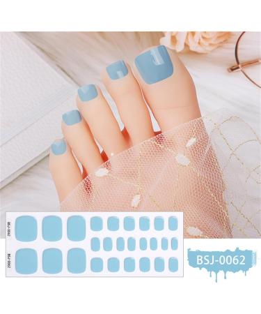 Semi Cured Gel Toe Nail Strips Long Lasting Gel Nail Stickers Waterproof Nail Wraps UV Nail Polsih Stickers for Women Gel Toe Nail Stickers Waterproof Gel Toe Nail Decals Long Lasting Gel Toe Nail - Buy Online on GoSupps.com