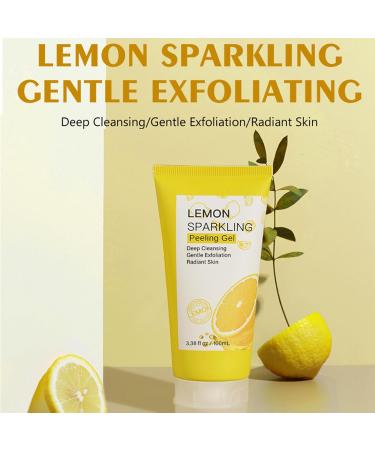 KOAHDE Skin Brightening Exfoliating Gel Exfoliating Gel Scrub Face Body Exfoliating Peeling Gel Exfoliating Whitening Gel Lemon Peeling Gel Lemon Face Exfoliator Gel Whitening Deep Exfoliator 3.38OZ - Buy Online on GoSupps.com