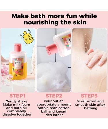 PWU Peach Scented Body Wash & Shower Gel - Moisturizing Cleanser for Men & Women | 11.8 Fl Oz - Buy Online on GoSupps.com