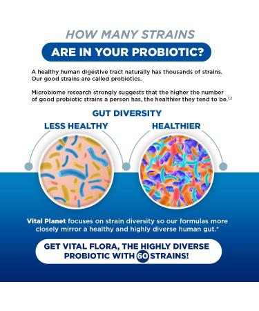 Vital Planet - Vital Flora Women Over 55 Daily Probiotic 60 Billion CFU Diverse Strains Organic Prebiotics Vaginal and Immune Support Digestive Health Probiotics for Women 30 Capsules - Buy Online on GoSupps.com