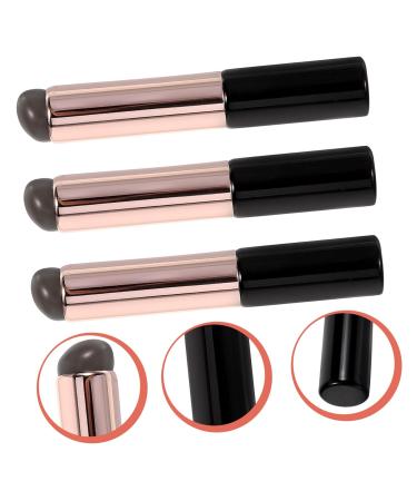 Buy Angoily 3 Pcs Round Head Lip Makeup Brushes - Silicone Applicator with Imitation Wood Handle for Lip Scrub & Lipstick - Portable Makeup Tools for Flawless Lips - Buy Online on GoSupps.com