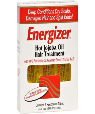Hobe Labs Energizer Hot Jojoba Oil Hair Treatment 3 Reclosable Tubes 0.5 fl oz (14.8 ml) Each