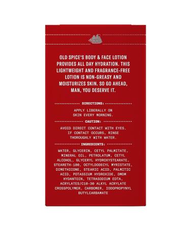 Old Spice Hydrating Body and Face Lotion, Unscented - 4 oz - Buy Online on GoSupps.com