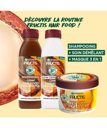 Garnier Fructis Masque Lissant Multi-Usages Macadamia - Pour Cheveux Secs et Rebelles - 390 ml - Buy Online on GoSupps.com
