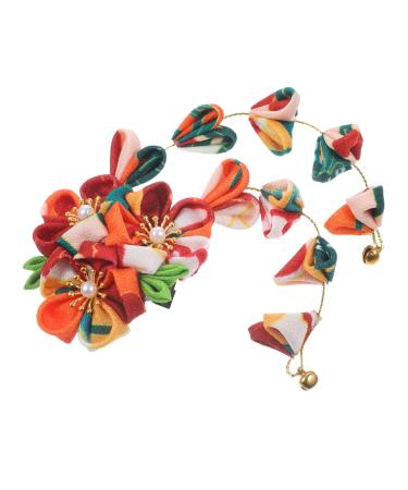 Beatifufu Hair Accessory for Women Yellow Hair Accessories Headpiece for Bride Hair Clip for Wedding Decorative Hair Clips Wedding Hair Accessories Wedding Hair Clips Girl Fabric Miss Japan