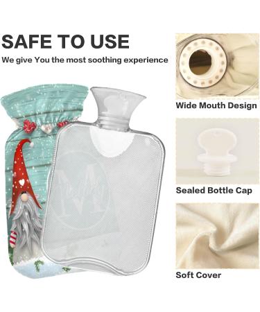 Personalized Christmas Gnome Heat Bottle | 1L Hot Water Bottle for Pain Relief & Muscle Injuries - Cozy Cover Included - Buy Online on GoSupps.com