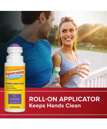 Aspercreme Max Strength Pain Relief Liquid - 4% Lidocaine with Lavender Oil 2.5 fl oz - Buy Online on GoSupps.com