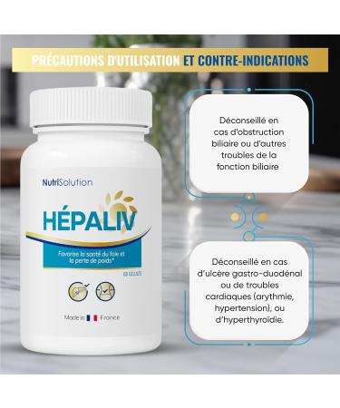 HepaLiv by Nutrisolution | Liver Health & Weight Loss Supports | Powerful Fat Burner | With Saffron Rosemary Kola Nuts | Made in France - Buy Online on GoSupps.com