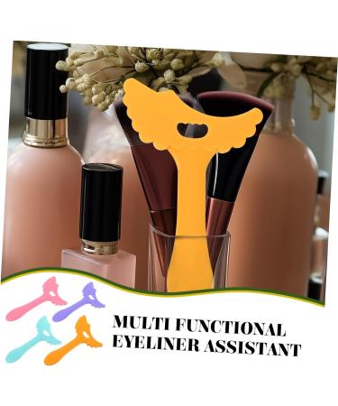 DRESSOOS 4pcs Eyeliner Silicone Molds Eyebrow Stencils Tools Women Cosmetics Aids Eyebrow Pencil Miss Eyelash - Buy Online on GoSupps.com