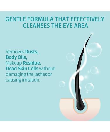 Unscented Shampoo for Lash Extensions - 2 Fl Oz with 2 Cleansing Brushes | Professional Grade Cleanser for Salon & Home Use - Buy Online on GoSupps.com