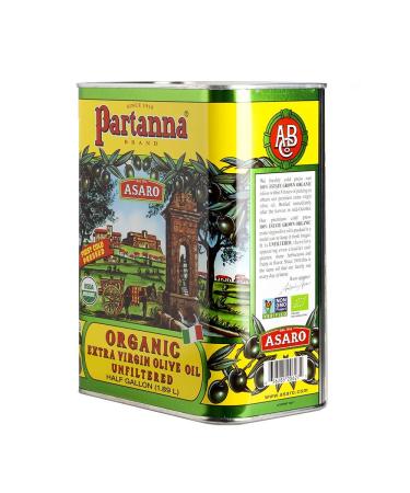 Partanna EVERYDAY 64 Fl Oz Tin | USDA Organic Unfiltered Extra Virgin Olive Oil - Buy Online on GoSupps.com