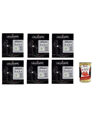Italian Gourmet E.R. Lollo coffee line love absolute Set of 6 packs of 50 x 7.5 g + Gourmet Italian pulp 400 g