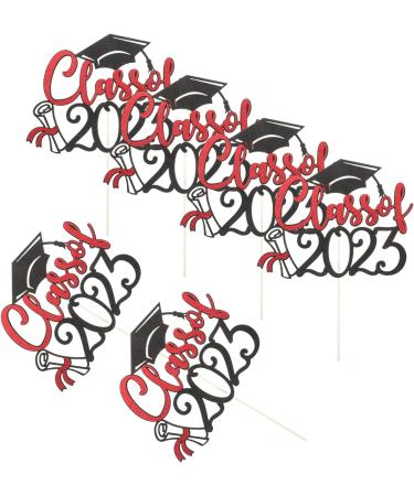 INOOMP 18 Pcs 2023 Graduation Arrangements Class of 2023 Congratulations Cupcake Toppers Grad Party Cupcake Topper Congrats Grad Graduation Cupcake Topper Graduation Season Paper Flash - Buy Online on GoSupps.com