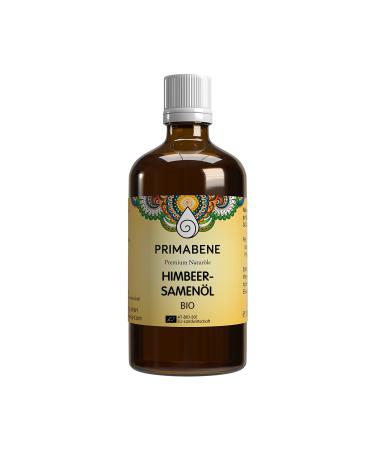 Primabene raspberry seed oil organic - 100% pure & naturally cold -pressed - multi -talent for skin and hair care and as sun protection - rich in essential fatty acids and antioxidants (1 x 100 ml) 100 ml (1 Pack)